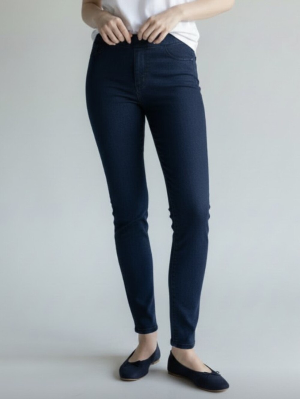 LAUREN BY RALPH LAUREN! ULTRA STRETCH BLUE DENIM "JEGGING" LEGGINGS/JEANS! SZ 10